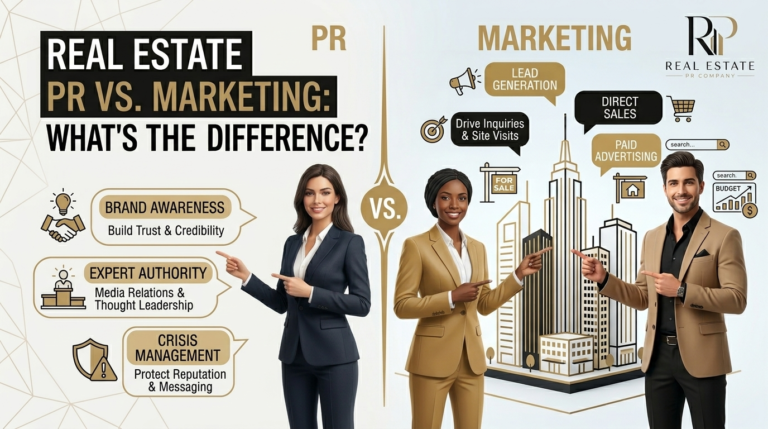 Real Estate PR vs. Marketing: What’s the Difference?